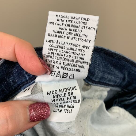 Hudson Nico Midrise Ankle Released Hem Skinny Jeans - Picture 4 of 5